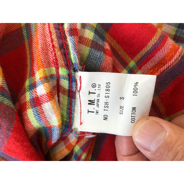 売れ切れました#TMT(ティーエムティー)チェックシャツ　Sサイズ
