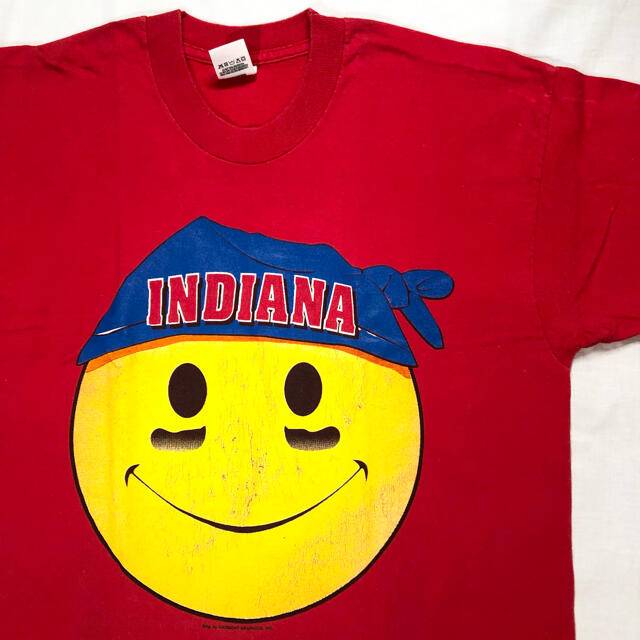 90’s SMILEY INDIANA Printed T-Shirt Tシャツ