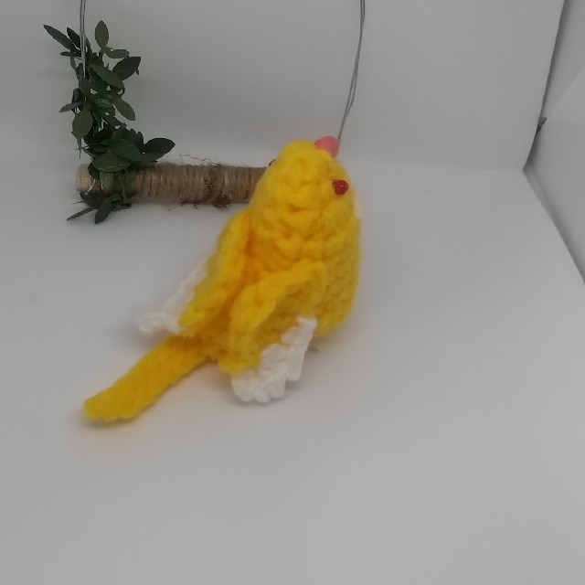 編みぐるみ  文鳥  セキセイインコ ハンドメイドのぬいぐるみ/人形(あみぐるみ)の商品写真