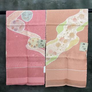 訳あり！帯揚げ　振袖　訪問着　かわいい　2枚セット　未使用　Ｋ-8(和装小物)