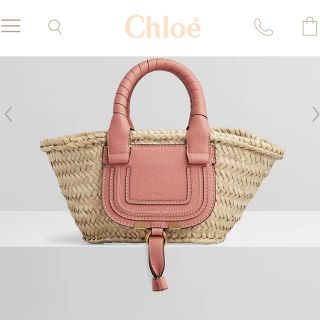 クロエ(Chloe)の美品＊Chloeクロエ＊Marcieミニかごバッグ＊(かごバッグ/ストローバッグ)