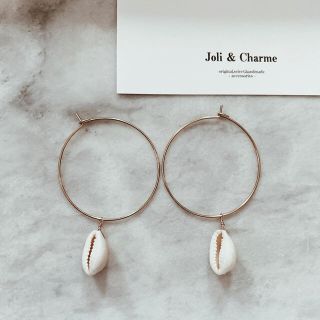 shell  pierce hoop 不規則(ピアス)