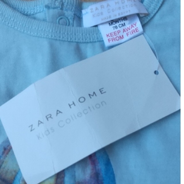 ZARA HOME(ザラホーム)のZARA HOME ロンパース ブルー 78cm 6-12months 未使用 キッズ/ベビー/マタニティのベビー服(~85cm)(ロンパース)の商品写真