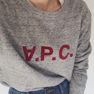 美品【A.P.C.】30周年 HIVER87タグ 反転ロゴ スウェット