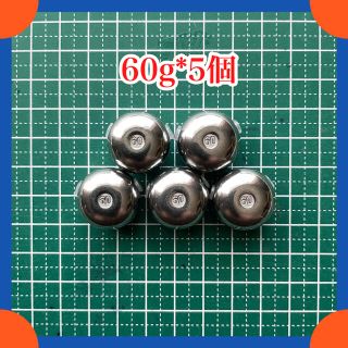 タイラバタングステンシンカー 60g*5個　ヘッド　ジグ(ルアー用品)