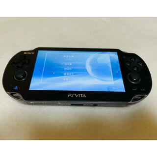 プレイステーションヴィータ(PlayStation Vita)のPS Vita PCH-1100 クリスタルブラック 動作確認済み (家庭用ゲーム機本体)