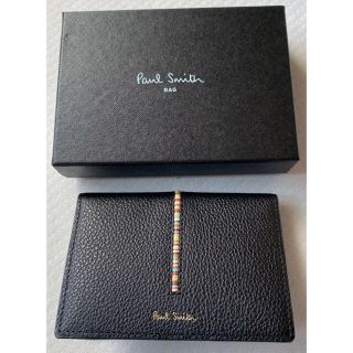 ポールスミス(Paul Smith)の■新品■ポールスミス■マルチストライプパスケース　カードケース名刺入れ　ブラック(名刺入れ/定期入れ)