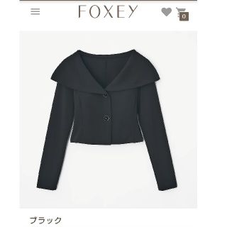 フォクシー(FOXEY)の【新品】FOXEY Cardigan "Renoir" ブラック 38(カーディガン)