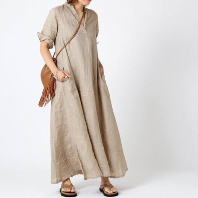 ☆DeuxiemeClasse☆WALANCEリネンカフタンドレス☆ | remark-exclusive.com