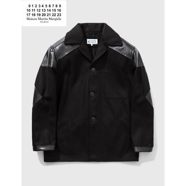 Maison Martin Margiela(マルタンマルジェラ)のMAISON MARGIELA コントラスト パッチワーク スポーツ ジャケット メンズのジャケット/アウター(レザージャケット)の商品写真