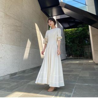 Tuck Drape Dress エクリュ S L’Or