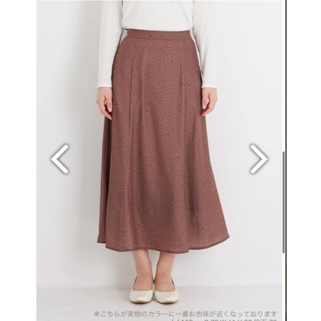 ANAYI(アナイ)の【新品未使用☆タグ付き】cohina フラワードットスカート ブラウン S レディースのスカート(ロングスカート)の商品写真