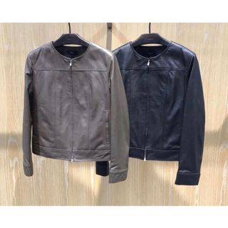 セオリー レザージャケット ノーカラージャケット(レディース)の通販