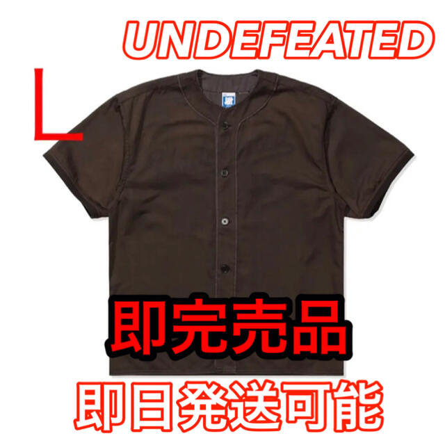 UNDEFEATED アンディフィーテッド ベースボールシャツ ブラウン L