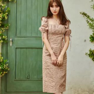 スナイデル(SNIDEL)の2Way Eyelet Lace Summer Dress Her lip to(ひざ丈ワンピース)