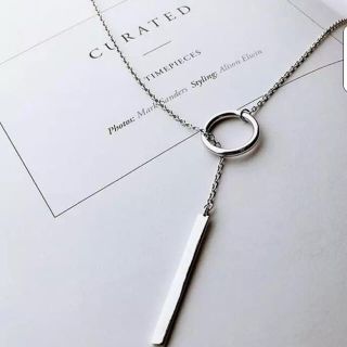 ザラ(ZARA)のlong silver plate necklace(ネックレス)