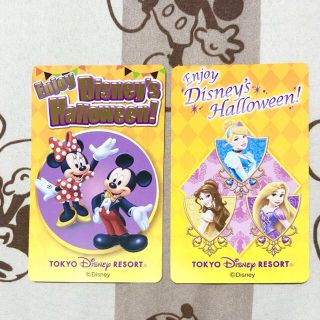 ディズニー(Disney)の【非売品 レア】ディズニー　ハロウィンカード 2枚セット(キャラクターグッズ)