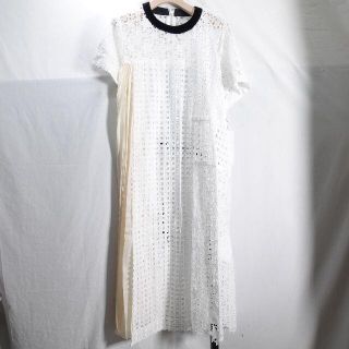 サカイ(sacai)のSACAI　レースワンピース　レディース　ホワイト/ブルー(ロングワンピース/マキシワンピース)