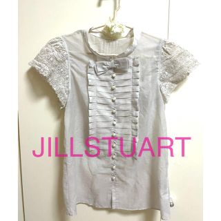 ジルスチュアート(JILLSTUART)の【JILLSTUART】グレー リボンブラウス(シャツ/ブラウス(半袖/袖なし))