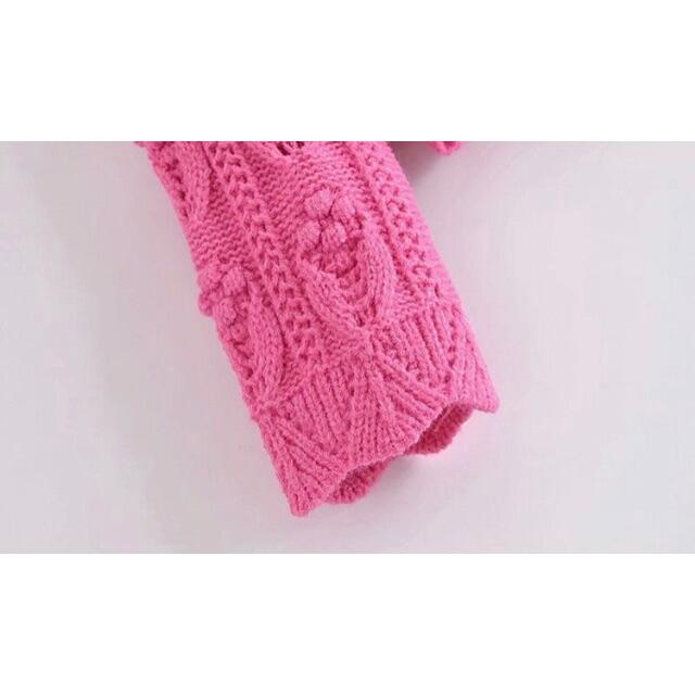 ZARA - 🎐8月新作🍧5252◇pink ピンク デザイン ニット セーター ZARA - 🎐8月新作🍧5252◇pink ピンク デザイン ニット セーター