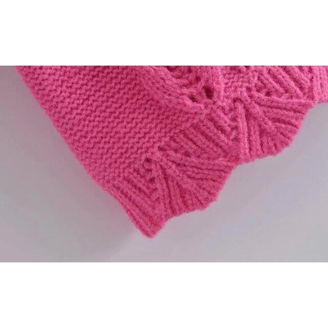 ZARA - 🎐8月新作🍧5252◇pink ピンク デザイン ニット セーター ZARA - 🎐8月新作🍧5252◇pink ピンク デザイン ニット セーター