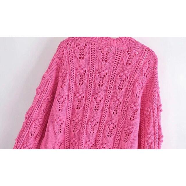 ZARA - 🎐8月新作🍧5252◇pink ピンク デザイン ニット セーター ZARA - 🎐8月新作🍧5252◇pink ピンク デザイン ニット セーター
