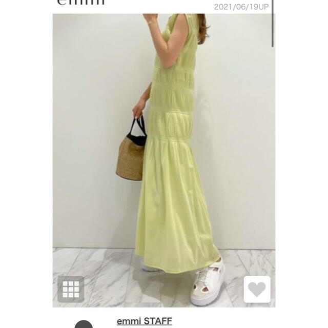 emmi atelier(エミアトリエ)の【値下げ】emmi マジョリカプリーツカット ワンピース レディースのワンピース(ロングワンピース/マキシワンピース)の商品写真