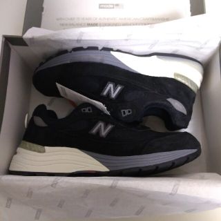 ニューバランス(New Balance)の新品　ニューバランス　992 BL 26cm　ワイズD ブラック　アトモス購入(スニーカー)