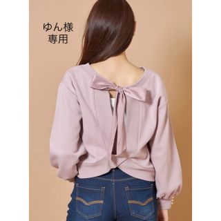 トッコ(tocco)の【新品】トッコ クローゼット 後ろ姿で魅せる♪りぼんバックシャントップス ピンク(トレーナー/スウェット)