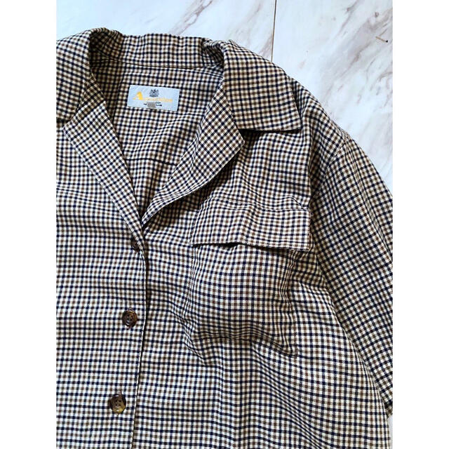 vintage 90s イングランド製 aquascutum チェックシャツ