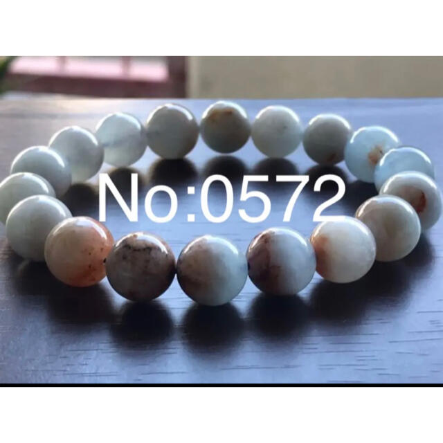 高品質•美品No:0572天然石⭐️ 高品質アクアマリン❣️ブレスレット