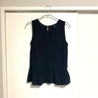 エイチアンドエム(H&M)のH&M 黒のノースリーブトップス(シャツ/ブラウス(半袖/袖なし))