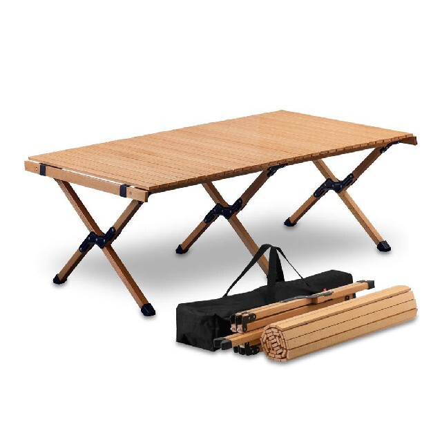 適当な価格 新古品なので値引きレジャーテーブル120cm 木製　組立式 テーブル/チェア