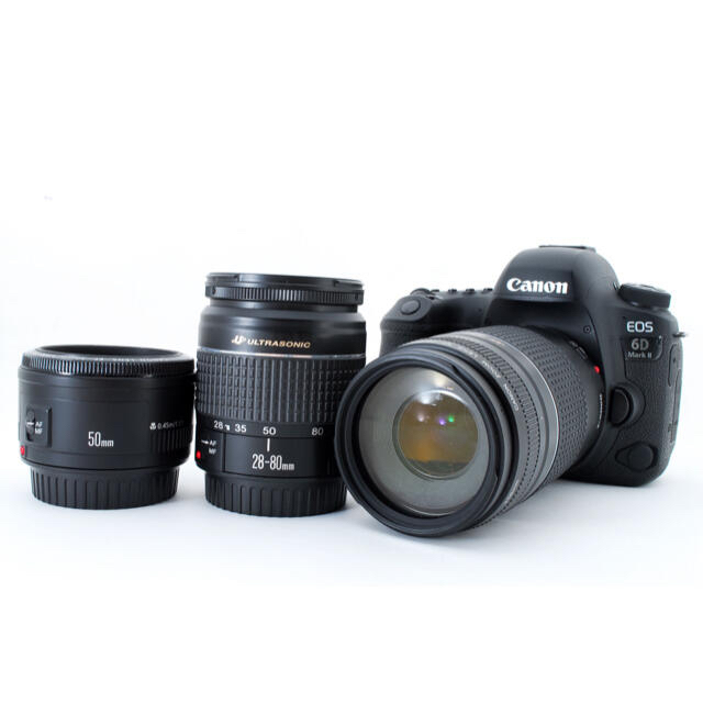 公式の キヤノン Canon EOS 6D mark II標準&望遠&単焦点レンズセット 公式の キヤノン Canon EOS 6D mark II標準&望遠&単焦点レンズセット