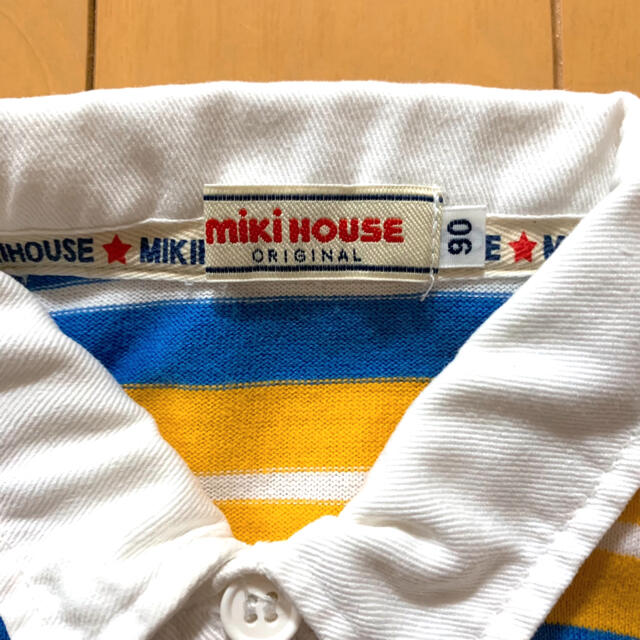 mikihouse(ミキハウス)のmikihouse 長袖ラガーシャツ風 90 キッズ/ベビー/マタニティのキッズ服男の子用(90cm~)(Tシャツ/カットソー)の商品写真