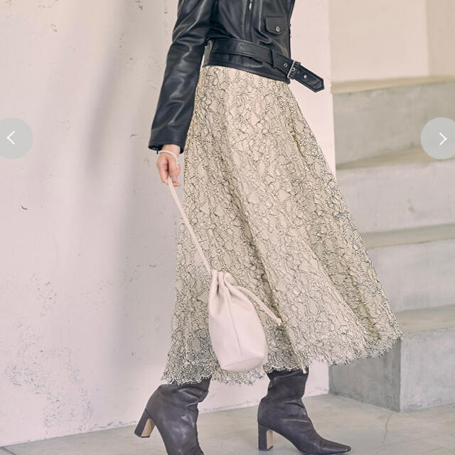 SNIDEL(スナイデル)のスナイデル　レースフレアスカート レディースのスカート(ロングスカート)の商品写真