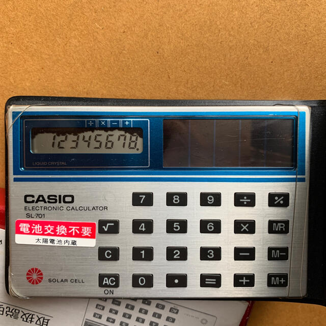 CASIO(カシオ)のCASIO 電卓　昭和レトロなソーラー電池 インテリア/住まい/日用品のオフィス用品(オフィス用品一般)の商品写真