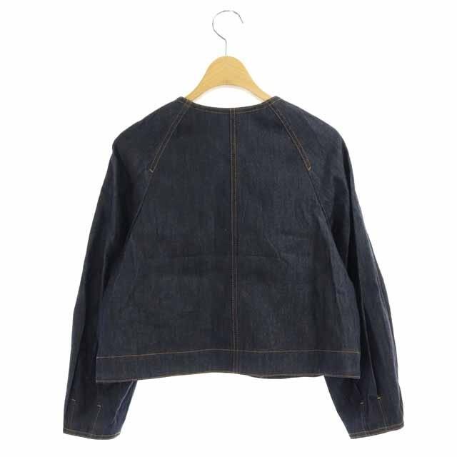 アナイ デニムライクボリュームスリーブジャケット ジップアップ