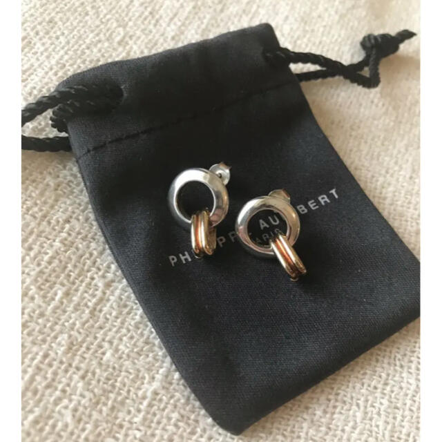 お買得! フィリップオーディベールバイカラーサークルデザインピアス