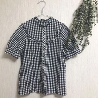 ドットアンドストライプスチャイルドウーマン(Dot&Stripes CHILDWOMAN)のCHILDWOMEN フリルスタンドカラーシャツ(シャツ/ブラウス(半袖/袖なし))