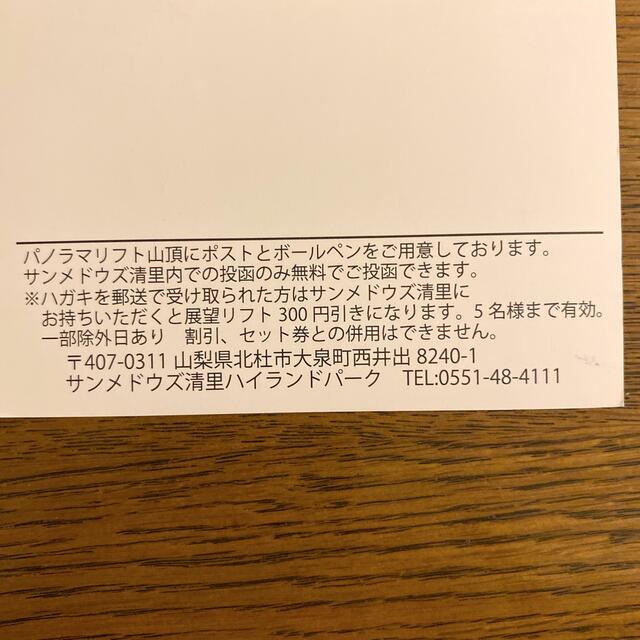 サンメドウズ清里テラス　展望リフト　割引クーポン チケットの優待券/割引券(その他)の商品写真