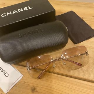 シャネル(CHANEL)のシャネル　サングラス　4017-D ココマーク　ラインストーン　フチなし　眼鏡(サングラス/メガネ)