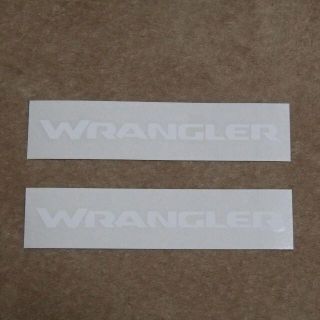 WRANGLER ステッカー ホワイト W:200mm 2枚 ラングラー(車外アクセサリ)