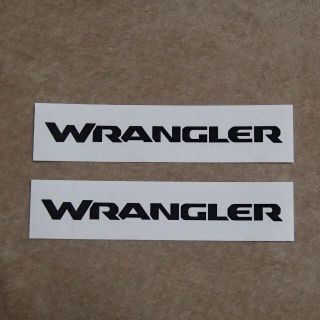 WRANGLER ステッカー ブラック W:450mm 2枚 ラングラー(車外アクセサリ)