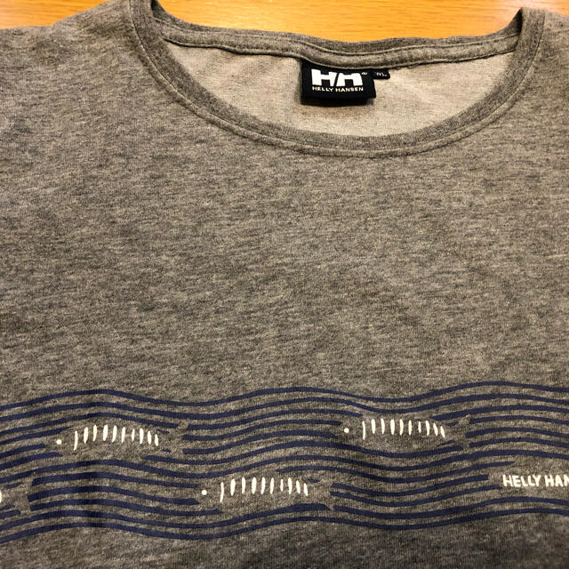 HELLY HANSEN(ヘリーハンセン)のヘリーハンセンTシャツ　杢グレーお魚柄　WL レディースのトップス(Tシャツ(半袖/袖なし))の商品写真