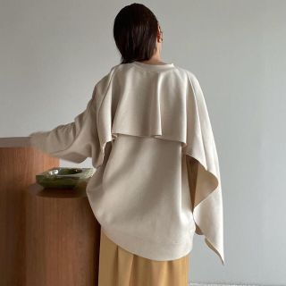 ステュディオス(STUDIOUS)のCLANE  /  CARD BOARD BACK FRILL TOPS(カットソー(長袖/七分))