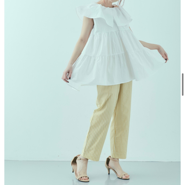 専用ノースリーブsailor tiered blouse ホワイト レディースのトップス(シャツ/ブラウス(半袖/袖なし))の商品写真