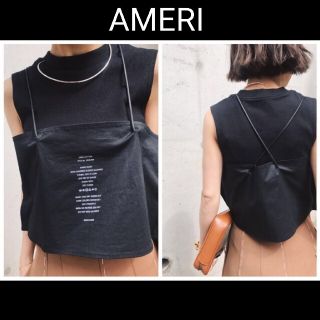 アメリヴィンテージ(Ameri VINTAGE)のアメリ　AMERI　BIB LAYERED N.S TOPS/キャミソール(カットソー(半袖/袖なし))