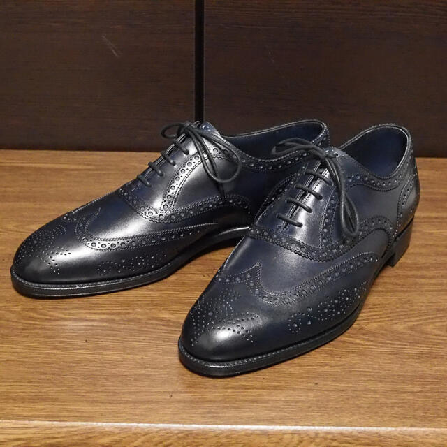 EDWARD GREEN(エドワードグリーン)の【新品】EDWARD GREEN UK7.5E 202 Falkirk ネイビー メンズの靴/シューズ(ドレス/ビジネス)の商品写真