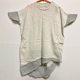 コドモビームス(こどもビームス)の超美品♡uju ウジュ アシンメトリー ワンピース グレー SS 95(ワンピース)